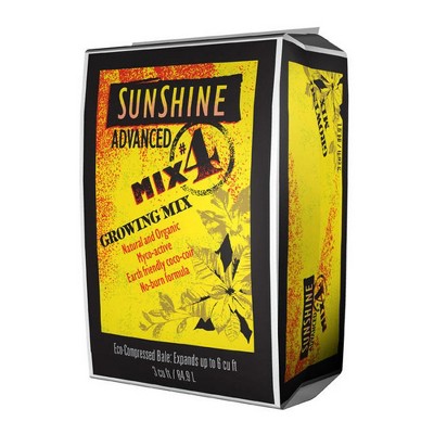 SunGro Horticulture SUGRADV3.0 Advanced Mix #4 Sunshine Organic Plant Growth Mix for Garden, Plant, and Root Growth, 3 Cubic Feet