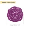 Unique Bargains Cotton Embroidered Lace Vintage Coasters 4 Pcs 3.94" - 2 of 4