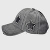 Anna-Kaci Women's Distressed Baseball Cap with Glitter Star Patches - 2 of 4