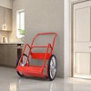 NAYSAYE Hand Truck Dolly Dual Tank Cart Durable Design for Smooth Cylinder Transport and Easy Mobility, Red, 21.5"*47.2"*28" - 2 of 4