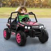 Infans 12V Kids Ride On UTV Electric Off-Road Truck Remote w/ LED Lights & Music Pink - 3 of 4