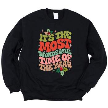 Simply Sage Market Women's Graphic Sweatshirt Most Wonderful Time Of Year Holly