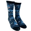 Crazy Dog T-Shirts Men's Shark Da-Dum Socks Funny Shark Movie Theme Song Ocean Beach Vaction Footwear - image 2 of 4