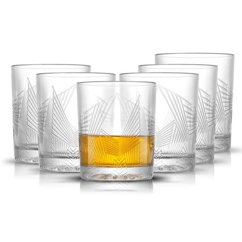 Flåde opladning Inspirere Joyjolt Gatsby Art Deco Whiskey Glasses - Set Of 6 Old Fashioned Whiskey  Glasses - 10 Oz : Target