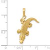 Black Bow Jewelry 14k Yellow Gold 3D Moveable Alligator Pendant - 4 of 4