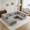 Whisen Modern Compression Loveseat, Convertible Floor Sofa Bed,DIY Boneless Modular Sectional Couch, No Assembly Required - 3 of 4
