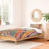 Deny Designs 2pc Twin/Twin Extra Long Gigi Rosado Retro Marble Duvet and Pillow Sham Set Green: Abstract Design, 300 Thread Count, Hidden Zipper - 2 of 4