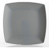 Gibson Home Soho Grayson Square Melamine Everyday 16 Piece Reactive Glaze Dinnerware Set Plates, Bowls, and Cups, Dishwasher Safe, Grey (2 Pack) - 3 of 4
