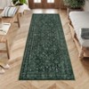Boho Print Washable Rugs Non Slip Low Pile Vintage Floral Traditional Carpet for Living Room - 3 of 4