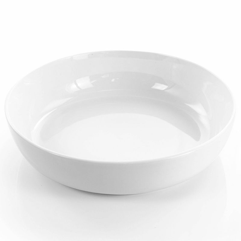 18pc Porcelain Carey Round Dinnerware Set White - Elama, 4 of 10