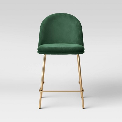 Green best sale velvet barstool