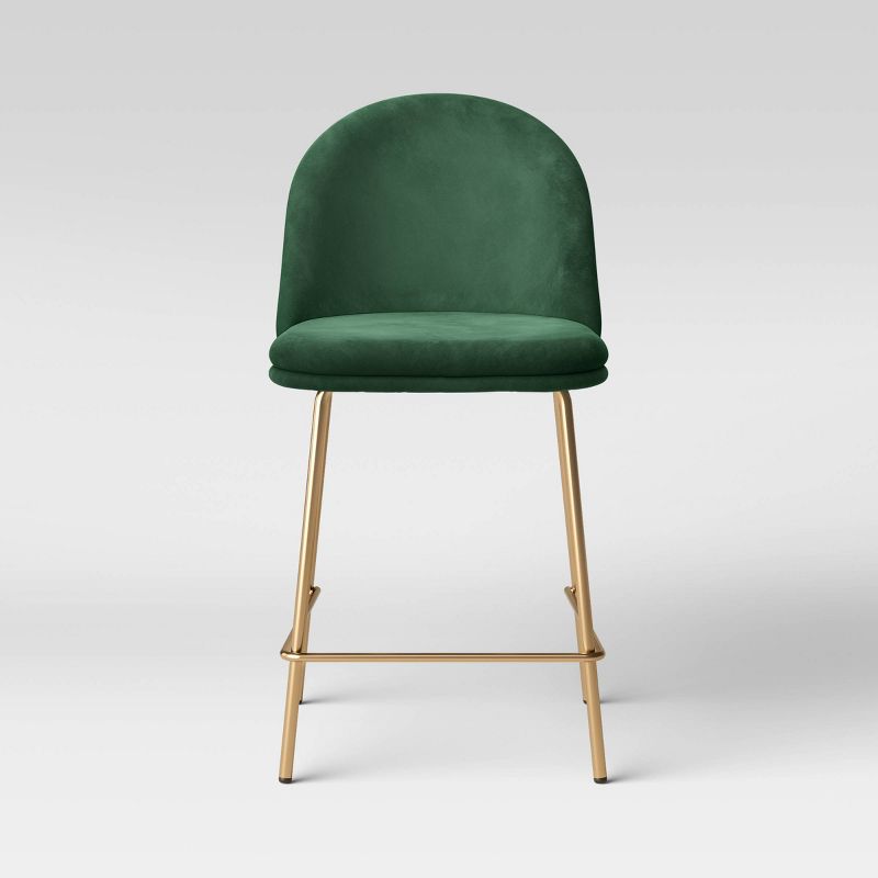 Nils Brass Base Counter Height Barstool - Project 62™, 1 of 10