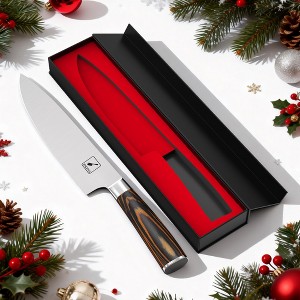 imarku Chef Knife – 8-Inch Pro Kitchen Knife, Japanese SUS440A Stainless Steel Sharp Blade, Ergonomic Handle, Orange - 1 of 4