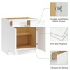 Kitchen Base Cabinet, Unassembled Cabinet with Adjustable Shelf without Top - 4 of 4