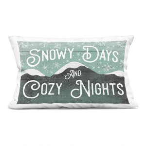 Stupell Industries Snowy Days And Cozy Nights Indoor Pillow, 14 x 20 - 1 of 3