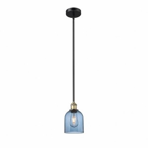 Bella - 1 Light Stem Hung Mini Pendant In Industrial Style-9 Inches Tall and 5.5 Inches Wide - 1 of 1