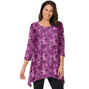 Woman Within Plus Size The High-Low Hem Tunic - 1 of 4