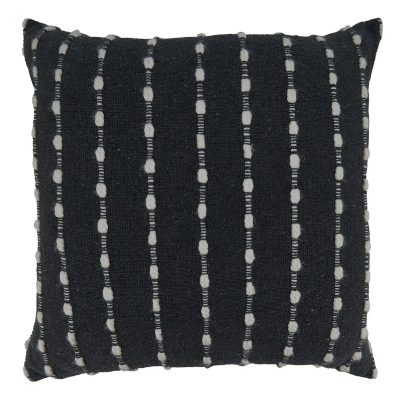 Saro Lifestyle Chunky Striped Throw Pillow With Down Filling, 1 of 4