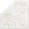 Sparkle and Bash 100-Pack Hello Baby Girl Disposable Paper Napkins 6.5" Baby Shower Party Supplies - 2 of 4