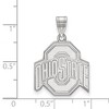 Black Bow Jewelry 10k White Gold Ohio State Buckeyes NCAA Large Pendant - 2 of 3