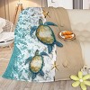 Boersma Sea Turtle Flannel Blanket Modern Coastal Ocean Beach Swirls Throw Blanket Super Soft Lightweight Blue Ocean Animal Blanket 30"x40" - 2 of 4