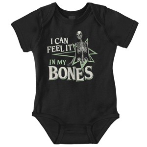 Halloween I Can Feel It In My Bones Baby Romper Boys or Girls Brisco Brands - 1 of 4