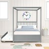 NicBex Full Size Canopy Bed with Twin Trundle,Wood Platform Bed Frame with Headboard for Adults,Boys,Girls - image 4 of 4