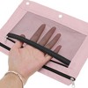 Unique Bargains Pencil Case for 3 Ring Binder Double Layer Smooth Zipper for Folders - 3 of 4
