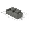 LOVMOR 83" Modern Sofa Couch for Living Room, 3 Seater Deep Seat Sofa with Upholstered Cushion and 2 Pillows , for Small Space, Apartment, Office - 4 of 4