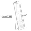 LOVMOR Modern Full Length Mirror, Full Body Mirror, Free Standing or Leaning or Wall-Mounted Mirror for Living Room, Bedroom - 4 of 4