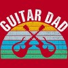Men's Design By Humans Retro Dueling Electric Guitar Dad By DragonTee T-Shirt - 2 of 2