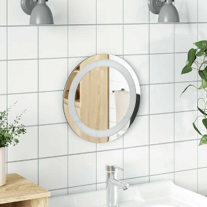 vidaXL LED Bathroom Mirror Transparent Glass Medium LED Bathroom Mirror - 1 of 4