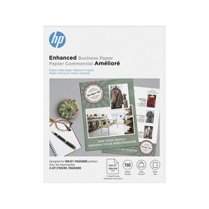 HP Enhanced Business Inkjet 8.5" x 11" Multipurpose Paper 40 lbs. 150 Sheets/Pack (9ZE20A) - 1 of 2