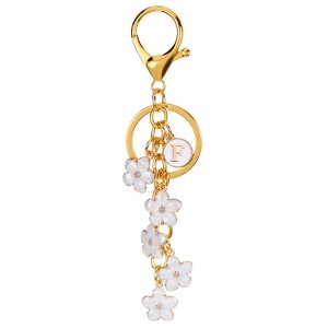 Unique Bargains  Metal Small Beautiful Personalized Flower Keychain for Handbag Purse - 1 of 4