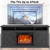 67" Fireplace TV Stand, LED Light Entertainment Center for TVs Up to 80", 
TV Console for Living Room with Storage Cabinet - 3 of 4