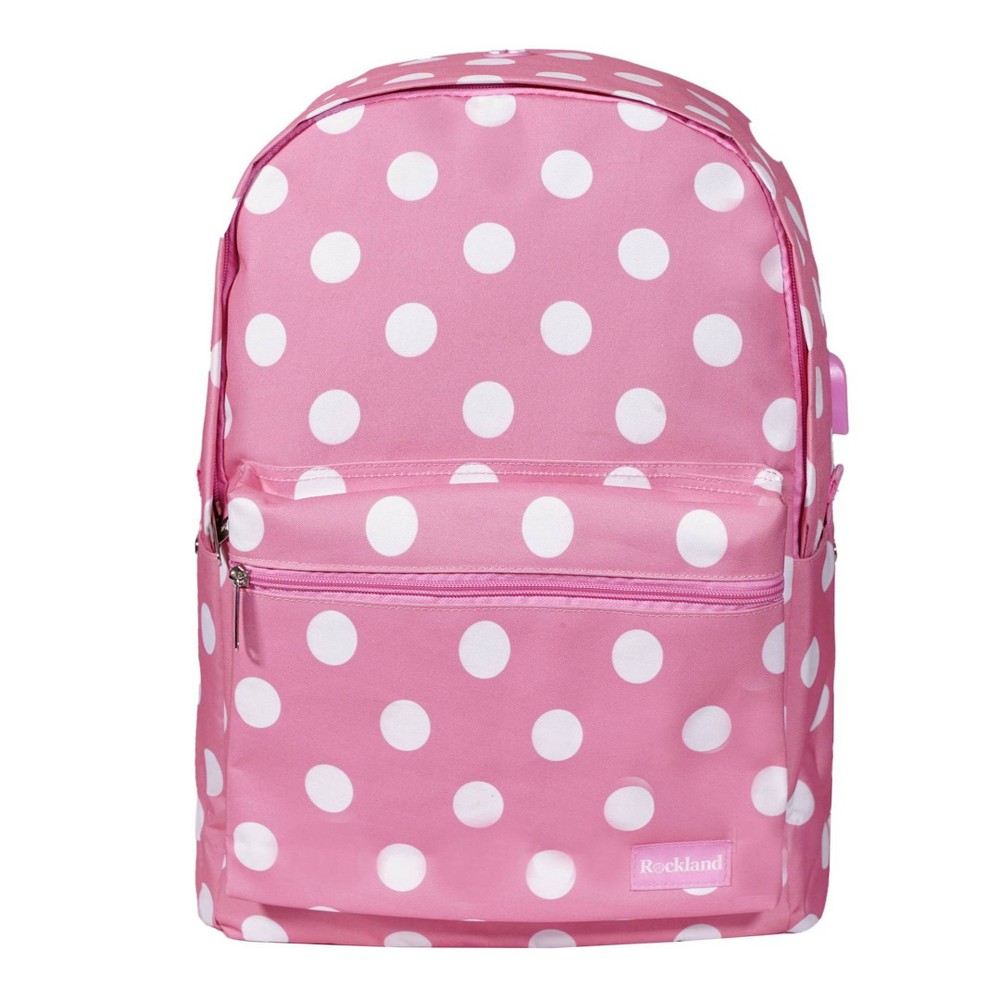 Photos - Backpack Rockland Classic Laptop 17"  - Pink Dot Pink Dots 