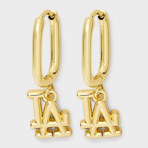 Bijoux Sport by Luv Aj MLB Gold Logo Huggie Earrings - 1 of 3