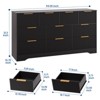 59" Fluted 10-Drawer Dresser, Modern Wood Chest TV Stand, Bedroom & Closet Storage Organizer - 3 of 4