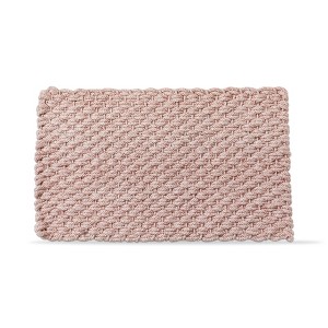tagltd 1'6"x2'6" Handwoven Doormat Blush Solid Rectangle Indoor and Outdoor Polypropylene Door Welcome Mat - 1 of 1