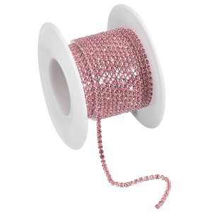 Unique Bargains DIY Bag Clothing Decoration Crystal Rhinestone Sew on Close Claw Chain Trim - 1 of 4