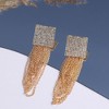 SOHI Women's White Chain Drop Earrings - 2 of 3