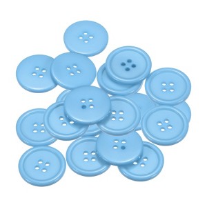 Unique Bargains Sewing Resin Round Flat 4-Hole Replacement Craft Buttons 20 Pcs - 1 of 4