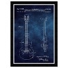 Wynwood Studio 15"x21" Gibson Les Paul Guitar 1955 Blue Chalkboard Wall Art Black Frame: Modern Canvas, Wood Composite, Vertical Layout - 3 of 3