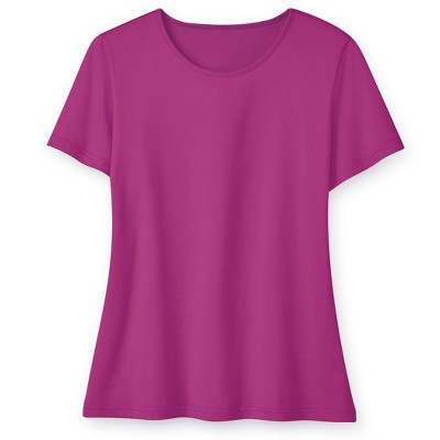 Collections Etc Soft Knit Crew Neck Tee