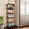 Lavish Home 5-Tier Ladder Shelf – Leaning Storage Bookcase, Dark Brown, Set of 2 - 2 of 4