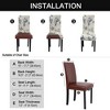 PiccoCasa 1 Pc Spandex Stretch Printed Dining Chair Slipcovers Multicolored - 4 of 4