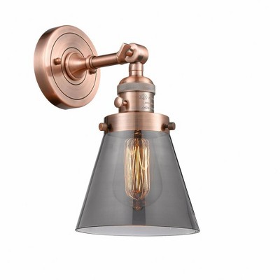 Cone - 1 Light Wall Sconce In Industrial Style-10 Inches Tall and 6.25 Inches Wide