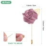 Unique Bargains Ribbon Alloy Outdoor Wedding Rose Flower Lapel Pin 48 Pcs - 3 of 4