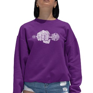 LA Pop Art 90's Rappers - Women's Word Art Crewneck Sweatshirt - 1 of 4