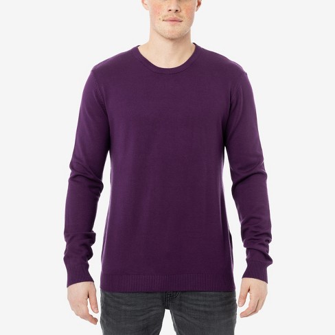 X Ray Men's Basic Crewneck Sweater In Eggplant Size S : Target